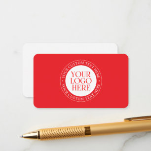 Carte D'accompagnement Votre logo ou autre image   Noël rouge et blanc