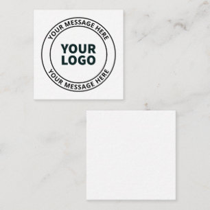 Carte D'accompagnement Votre logo téléchargé + texte circulaire modifiabl