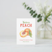 Carte D'accompagnement Vous êtes une école pour enfants Peach Valentine's (Debout devant)