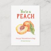 Carte D'accompagnement Vous êtes une école pour enfants Peach Valentine's (Devant)