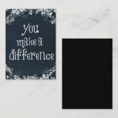 Carte D'accompagnement Vous faites une différence Citation classique (Devant / Derrière)