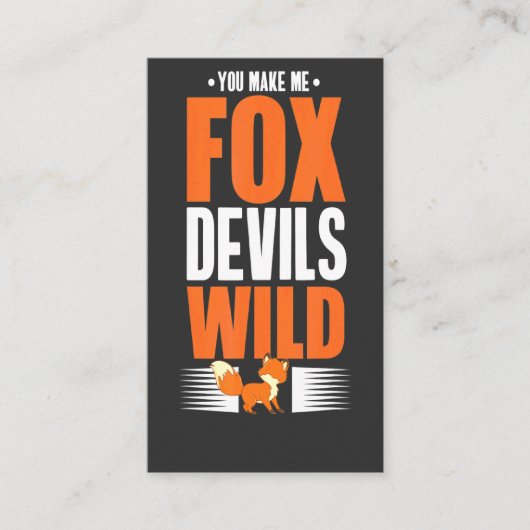 Carte D'accompagnement Vous me rendez Foxdevils fou anglais (Devant)