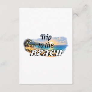 Carte D'accompagnement Voyage à la Plage Évasion au Coucher de Soleil Tro