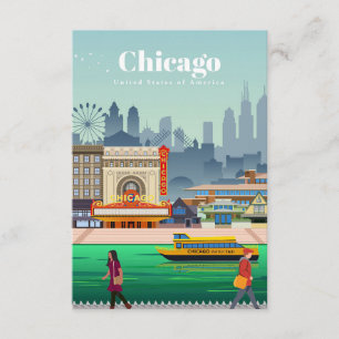 Carte D'accompagnement Voyage Art Voyage À Chicago