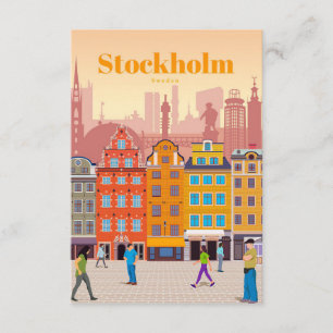 Carte D'accompagnement Voyage Art Voyage à Stockholm