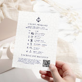 Carte D'accompagnement Voyage bleu marine Itinéraire Destination Mariage