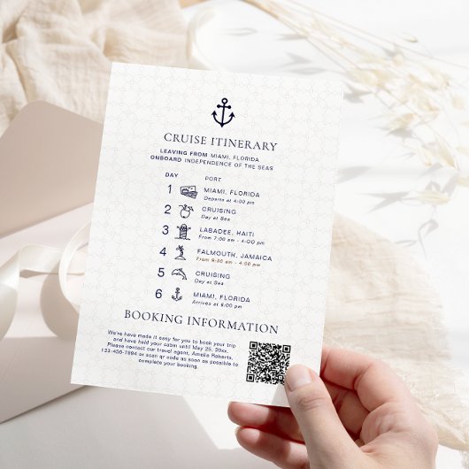 Carte D'accompagnement Voyage bleu marine Itinéraire Destination Mariage