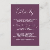 Carte D'accompagnement Vrai Simplicité 3 Script Mariage de graphique mini (Devant)