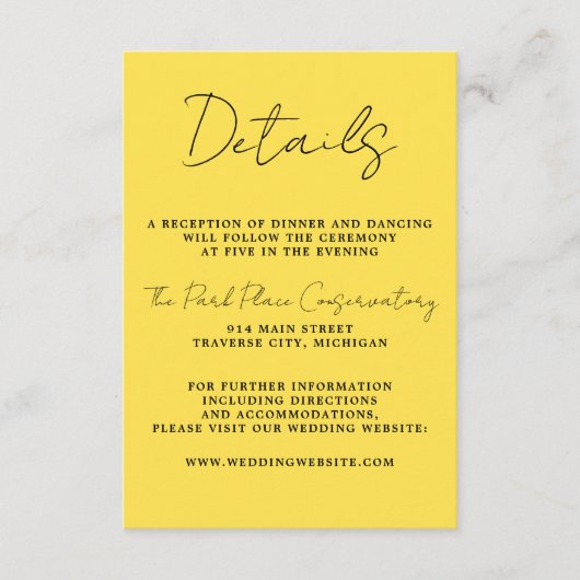 Carte D'accompagnement Vrai Simplicité 3 Script Mariage de tournesol mini (Devant)