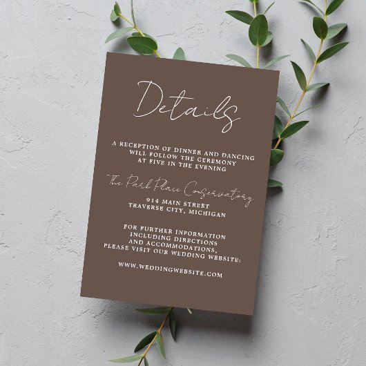 Carte D'accompagnement Vrai Simplicité 3 Script Mariage minimal de champi