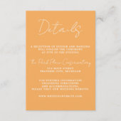 Carte D'accompagnement Vrai Simplicité 3 Script Mariage Sorbet minimal (Devant)