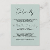 Carte D'accompagnement Vrai Simplicité 3 Script Minimal Mariage en verre (Devant)