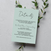 Carte D'accompagnement Vrai Simplicité 3 Script Minimal Mariage en verre