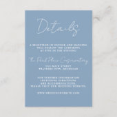 Carte D'accompagnement Vrai Simplicité 3 Script Minimal Mariage glaciaire (Devant)