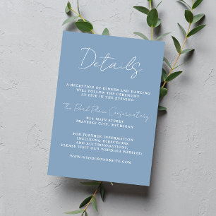Carte D'accompagnement Vrai Simplicité 3 Script Minimal Mariage glaciaire