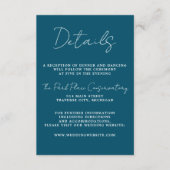 Carte D'accompagnement Vrai Simplicité 3 Script Minimal Mariage Neptune (Devant)