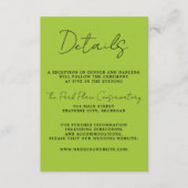 Carte D'accompagnement Vrai Simplicité 3 Script Minimum Printemps Mariage (Devant)