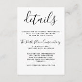 Carte D'accompagnement Vrai Simplicité Script Simple Minimaliste Mariage (Devant)