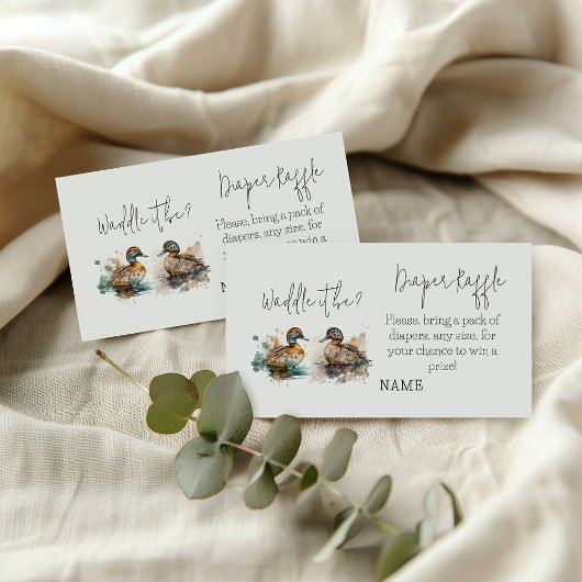 Carte D'accompagnement Waddle It Be Duck Genre Reveal Diaper Raffle