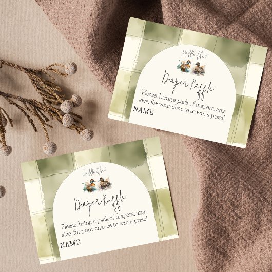 Carte D'accompagnement Waddle It Be Duck Genre Reveal Diaper Raffle Jeu