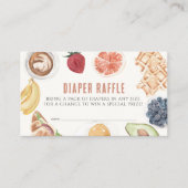 Carte D'accompagnement Waffes Café Fruits Diaper Raffle Billet (Devant)
