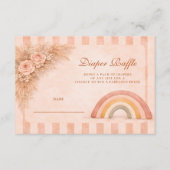 Carte D'accompagnement Warm Desert Boho Rainbow Diapper Raffle (Devant)