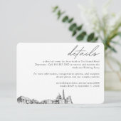 Carte D'accompagnement Washington DC Mariage Hotel Détails du bloc de cha (Debout devant)