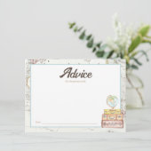 Carte D'accompagnement Watercolor Adventure Attend Baby Advice Card (Debout devant)