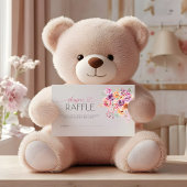 Carte D'accompagnement Watercolor Blush Pink Bloom Diaper Raffle