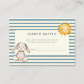Carte D'accompagnement Watercolor Bunny Son Baby Shower Diaper Raffle (Devant)