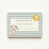 Carte D'accompagnement Watercolor Bunny Son Baby Shower Diaper Raffle 