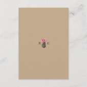 Carte D'accompagnement Watercolor Desert Cactus Boho Wedding (Dos)