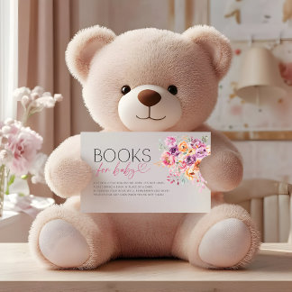 Carte D'accompagnement Watercolor Floral Baby In Bloom Books for Baby