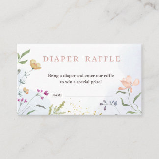 Carte D'accompagnement Watercolor Floral Baby Shower Enclosure Card