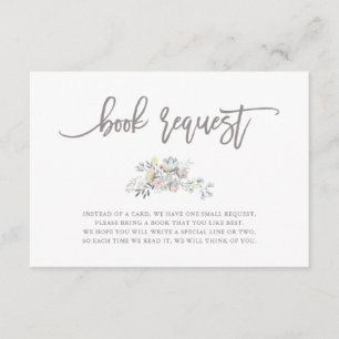 Carte D'accompagnement Watercolor Floral Botanique Wreath   Demande de ré