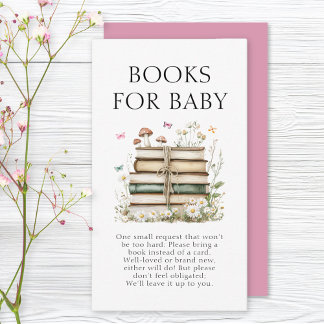 Carte D'accompagnement Watercolor Floral Livres Livres Pour Bébé