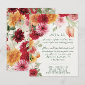 Carte D'accompagnement Watercolor Florals Sage Green Garden Wedding (Devant / Derrière)