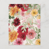 Carte D'accompagnement Watercolor Florals Sage Green Garden Wedding (Dos)