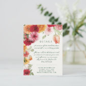 Carte D'accompagnement Watercolor Florals Sage Green Garden Wedding (Debout devant)