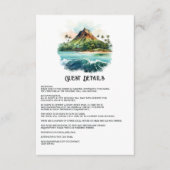 Carte D'accompagnement Watercolor Hawaii Mariage Détails sur l'invité (Devant)