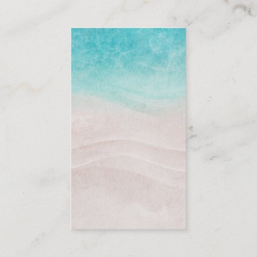 Carte D'accompagnement Watercolor Mariage de plage tropicale (Dos)