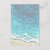 Carte D'accompagnement Watercolor moderne Beach & Sea Réception Mariage (Dos)