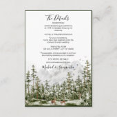 Carte D'accompagnement Watercolor Mountain Forest Mariage rustique (Devant)