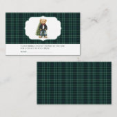 Carte D'accompagnement Watercolor Plaid teddy bear baby shower diaper (Devant / Derrière)