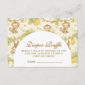 Carte D'accompagnement Watercolor Safari Animals Diapper Raffle (Devant)