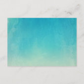 Carte D'accompagnement Watercolor Seashells Beach Mariage Réception (Dos)