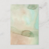 Carte D'accompagnement Watercolor Soft Pastel Beach Wedding (Dos)
