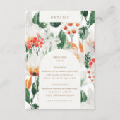 Carte D'accompagnement Watercolor Summer Fleurs sauvages Réception Détail (Devant)