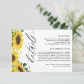 Carte D'accompagnement Watercolor Sunflowers & Eucalyptus Détails du Mari (Debout devant)