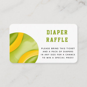 Carte D'accompagnement Watercolor Tennis Ball Diaper Baby shower Raffle
